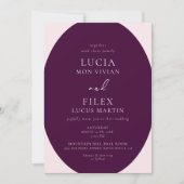Invitation Exemple de mariage Royal Crimson (Devant)