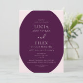 Invitation Exemple de mariage Royal Crimson (Debout devant)