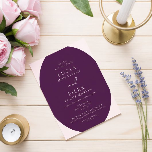 Invitation Exemple de mariage Royal Crimson