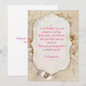 Invitation exemple de message de gratitude (Devant / Derrière)