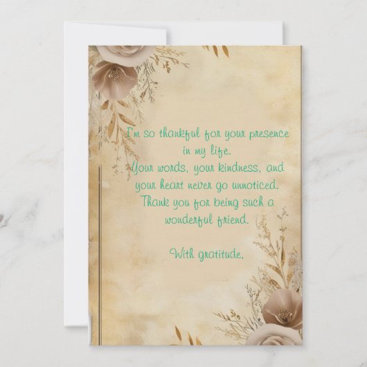 Invitation exemple de message de gratitude (Devant)