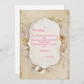 Invitation exemple de message de gratitude (Devant / Derrière)