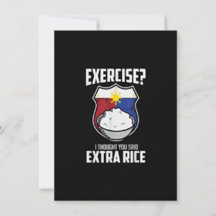 Invitation Exercice Je Pensais Que Vous Avez Dit Extra Rice P