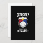 Invitation Exercice Je pensais que vous aviez dit Riz Extra P (Devant / Derrière)