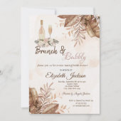 Invitation Exotic Automne Floral Brunch & Fête des mariées Bu (Devant)