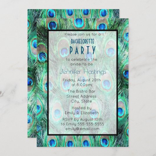 Invitation Exotic Bachelorette Party (Devant / Derrière)