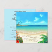 Invitation Exotic Beach (demandez-moi de mettre vos noms dans (Devant / Derrière)