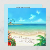 Invitation Exotic Beach (demandez-moi de mettre vos noms dans (Devant / Derrière)