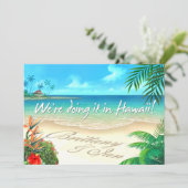 Invitation Exotic Beach mariage Hawaiian obtenir des noms dan (Debout devant)