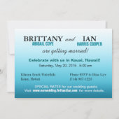 Invitation Exotic Beach mariage Hawaiian obtenir des noms dan (Dos)