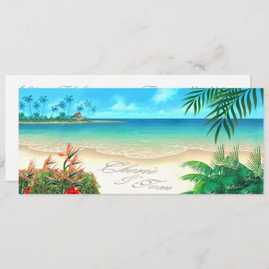 Invitation EXOtic Beach M'INVITE À TIRER VOS NOMS DANS LE SAB (Devant / Derrière)