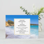 Invitation Exotic Beach Tropical Island Paradise Mariage (Debout devant)