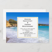 Invitation Exotic Beach Tropical Island Paradise Mariage (Devant / Derrière)