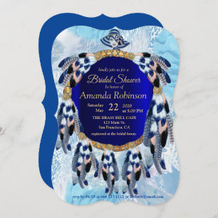 Invitation Exotic Blue Dream Catcher Bridal Shower