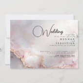 Invitation Exotic Blush Marbled Opal (Devant)