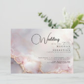 Invitation Exotic Blush  Marbled Opal (Debout devant)