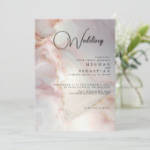 Invitation Exotic Blush  Marbled Opal (Debout devant)