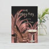Invitation Exotic Espresso Martini Talons Anniversaire (Debout devant)