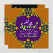 Invitation Exotic Fun Goddess Girls Party (Devant / Derrière)