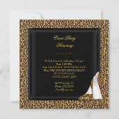 Invitation Exotic Leopard Black Gold High Heel Chaussures Par (Dos)