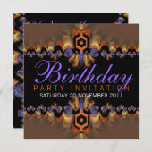 Invitation Exotic Oriental Flavor Party Anniversaire Invitati (Devant / Derrière)