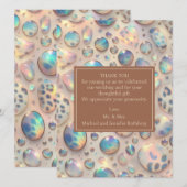 Invitation Exotic Posh Wedding Pre-Filled Thank You Cards (Devant / Derrière)