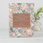 Invitation Exotic Posh Wedding Pre-Filled Thank You Cards (Debout devant)