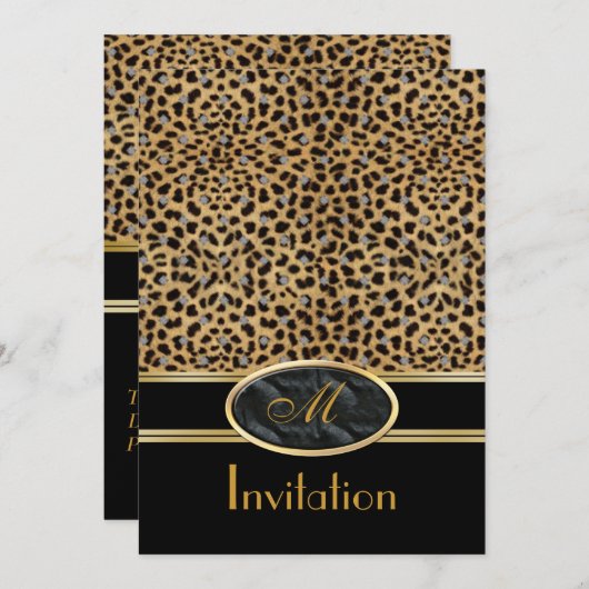 Invitation Exotic Prints Leopard (Devant / Derrière)