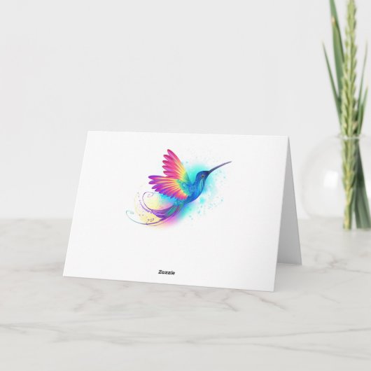 Invitation Exotic Rainbow Hummingbird (Dos)