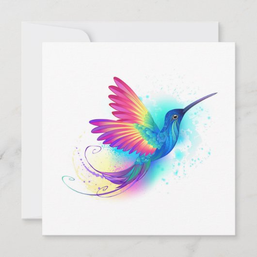 Invitation Exotic Rainbow Hummingbird (Devant)
