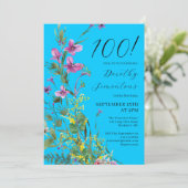 Invitation Exotic Rose Jaune Fleurs sauvages 100e anniversair (Debout devant)
