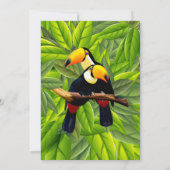 Invitation Exotic Toucan avec Fête des mariées de registre de (Dos)