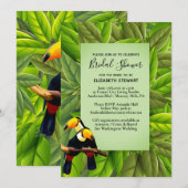 Invitation Exotic Toucan avec Fête des mariées de registre de (Devant / Derrière)