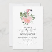 Invitation Exotic Tropical Flamant rose rose fête de graduati (Devant)
