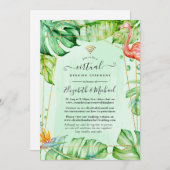 Invitation Exotic Tropical Geometry Online Mariage virtuel (Devant / Derrière)