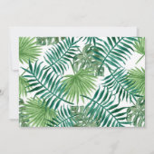 Invitation Exotic Tropical Palm Feuille Bachelorette Party (Dos)