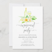 Invitation Exotic Watercolor Engagement Partie Dégustation de (Devant)