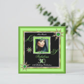Invitation Exotique Fabuleux 30 Lime Argent Flocon de Neige P (Debout devant)
