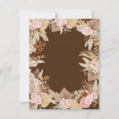 Invitation Exotique moderne Boho Fête des mariées tropicale (Dos)