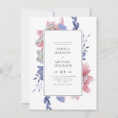 Invitation Exotique Tropical Peint Fleurs Mariage d'aquarelle (Devant)