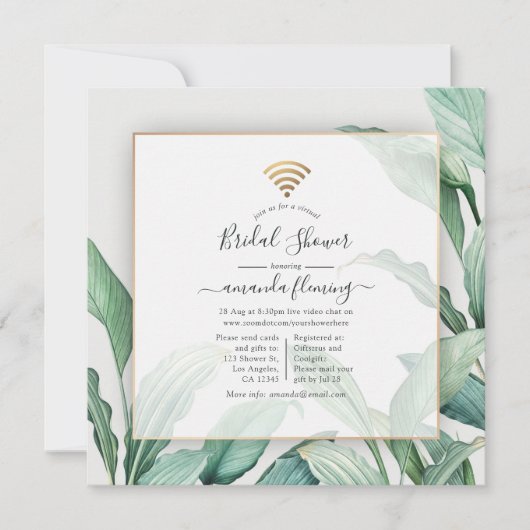 Invitation Exotique Tropical Virtual Showback (Devant)