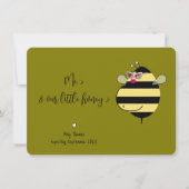 Invitation Expecting Mom Bee w/Glasses Pregnancy Announcement (Devant)