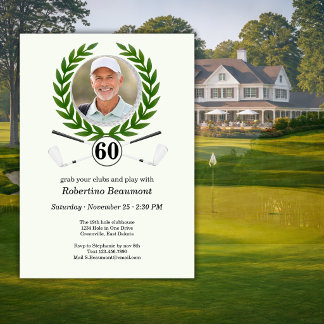 Invitation Expérience de joueur de golf élégant 60e anniversa