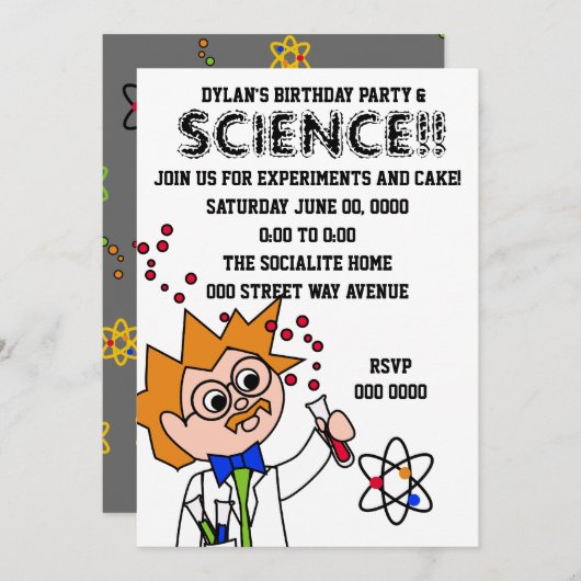 Invitation Expérience scientifique (Devant / Derrière)