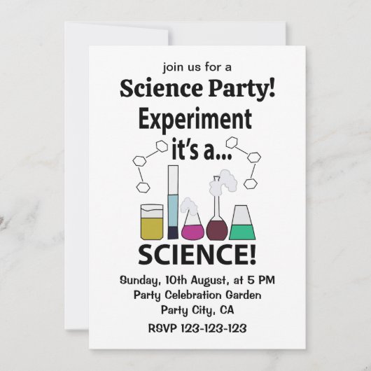 Invitation Expérience scientifique C'est une science (Devant)