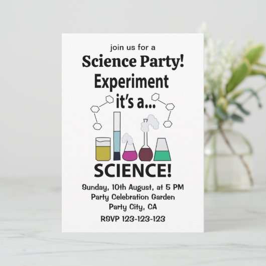 Invitation Expérience scientifique C'est une science (Debout devant)