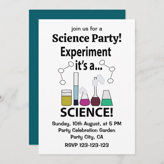 Invitation Expérience scientifique C'est une science (Devant / Derrière)