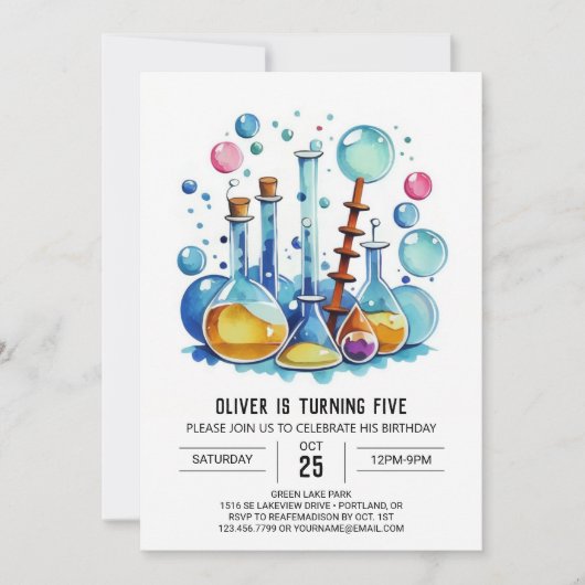 Invitation Expérience scientifique de l'aquarelle (Devant)