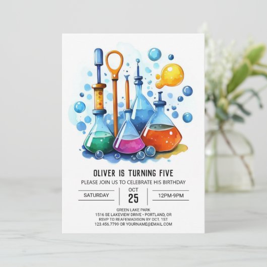 Invitation Expérience simple de flacon de Whimsy (Debout devant)