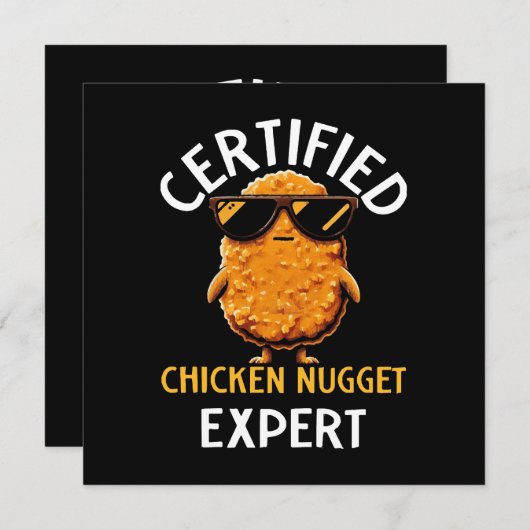 Invitation Expert certifié en nugget de poulet (Devant / Derrière)